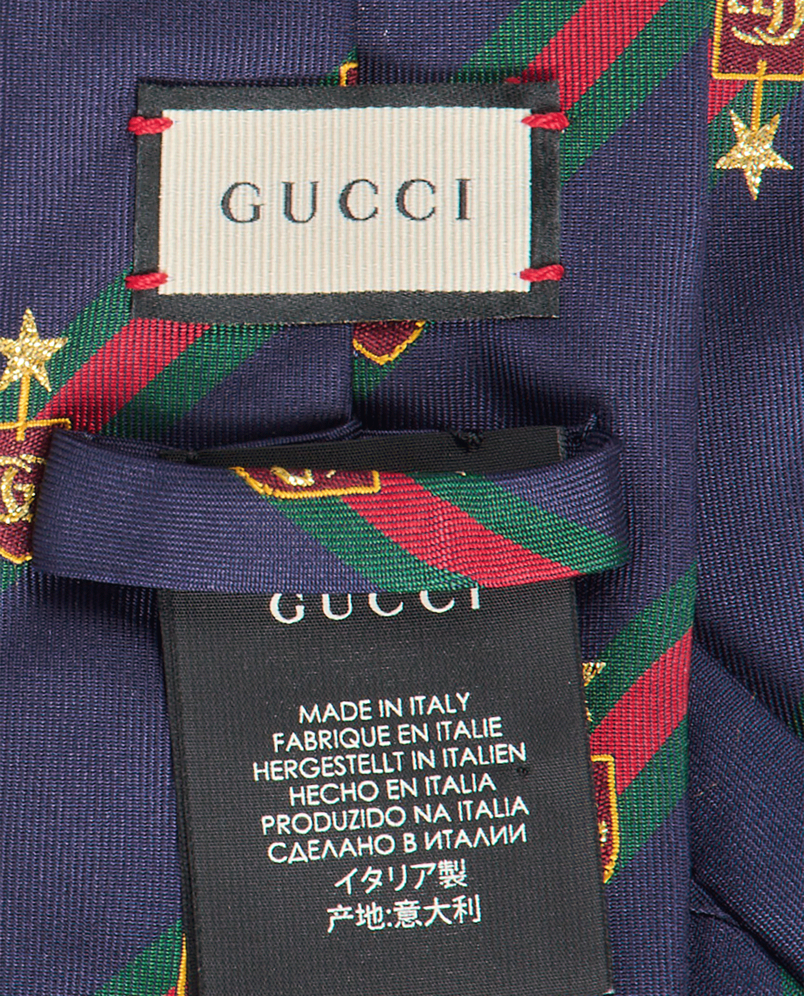 Gucci Running Star Tie, &pound;95, Accessories, Navy/Red, Silk, Other view